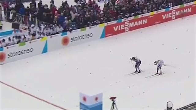 Team-Sprint der Damen: Spektakulärer Zielsprint um Bronze Team-Sprint der Damen: Spektakulärer Zielsprint um Bronze