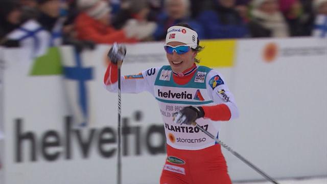 Bjoergen secures win for Norway in Women's 4x5 km Relay in Lahti Bjoergen secures win for Norway in Women's 4x5 km Relay in Lahti
