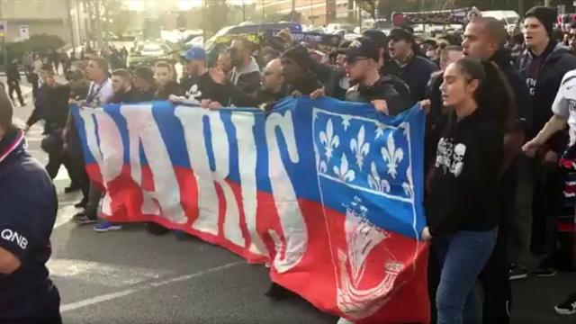 Les supporters du PSG étaient chauds dès l’après-midi à Barcelone…