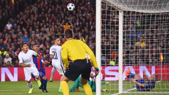 Marquinhos, Trapp et Kurzawa offrent le 2-0 au Barça sur un but gag