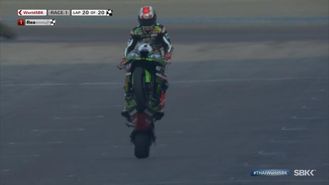 Rea celebrates win in style, Sykes pips Melandri at final corner Rea celebrates win in style, Sykes pips Melandri at final corner