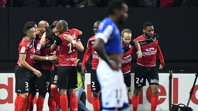 Guingamp enfonce Bastia, Lille revient de loin à Nancy