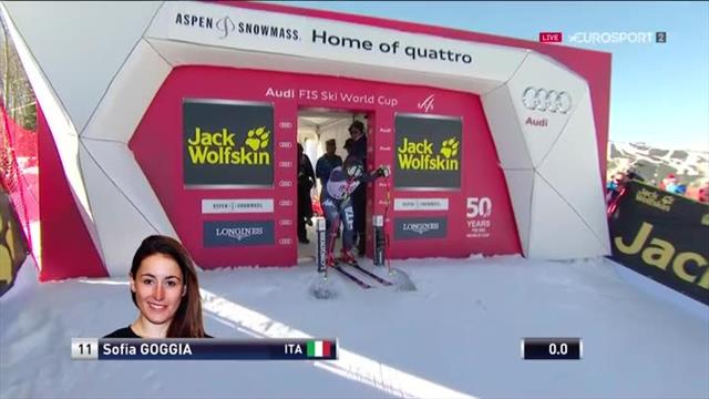 Goggia in nasty high-speed fall after catching an edge Goggia in nasty high-speed fall after catching an edge