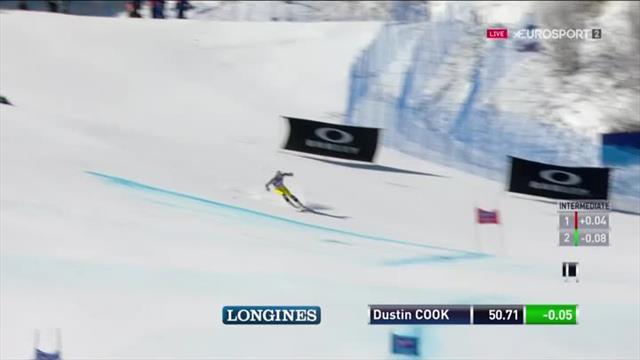 Cook furious after falling three gates from finish, with winning time in sight Cook furious after falling three gates from finish, with winning time in sight