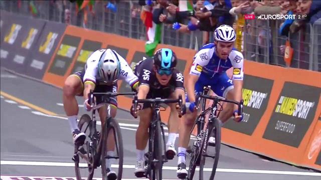 Kwiatkowski pips Sagan to win thrilling Milan-San Remo