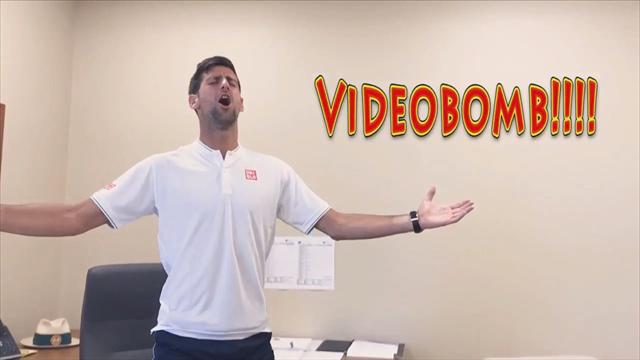 Roger Federer stars in tennis boy band - featuring Novak Djokovic cameo Roger Federer stars in tennis boy band - featuring Novak Djokovic cameo