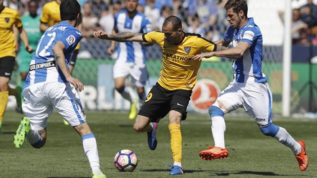 0-0. El Leganés domina a un Málaga sin ideas que perdonó casi al final
