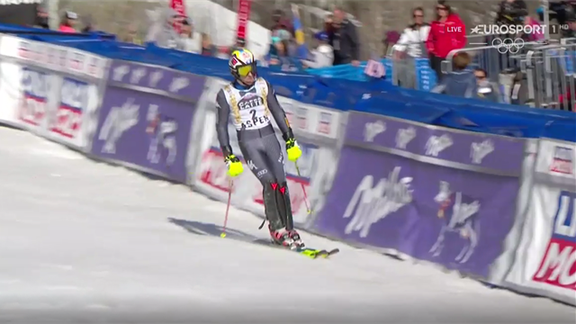 Stefano Gross ci prova in slalom: è 3° dopo la prima manche Stefano Gross ci prova in slalom: è 3° dopo la prima manche