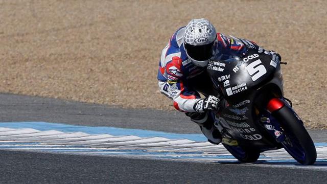 Fenati se mantuvo primero entre La lluvia, el viento y una tormenta de arena