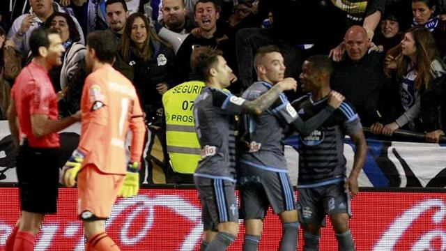 0-1. Aspas se estrena en Riazor y acaba con el efecto Mel en el derbi gallego