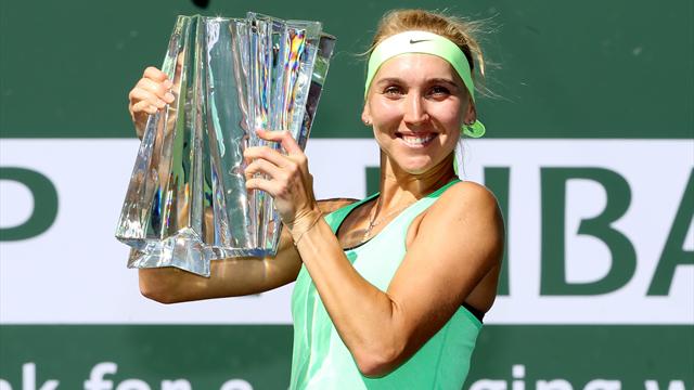 Vesnina tops Kuznetsova in marathon Indian Wells final