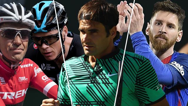Contador-Froome, Federer y Messi, los nombres del día