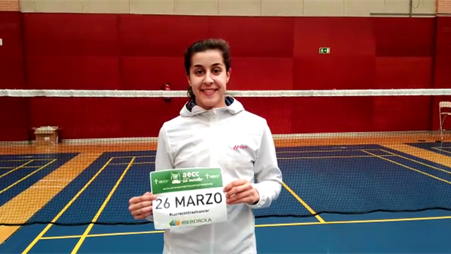 Carolina Marín, con la IV carrera Madrid en Marcha contra el Cáncer del 26 de marzo Carolina Marín, con la IV carrera Madrid en Marcha contra el Cáncer del 26 de marzo