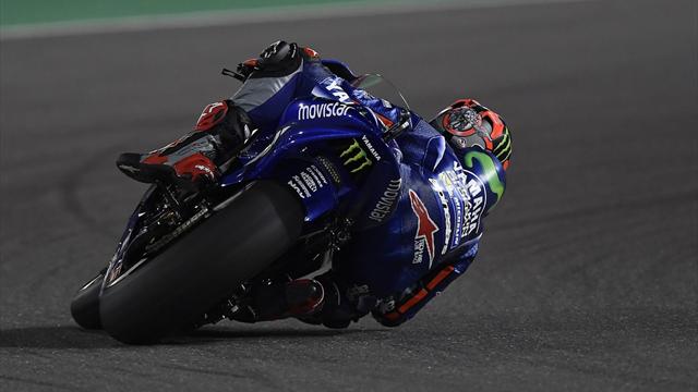 Vinales wins delayed and shortened MotoGP opener