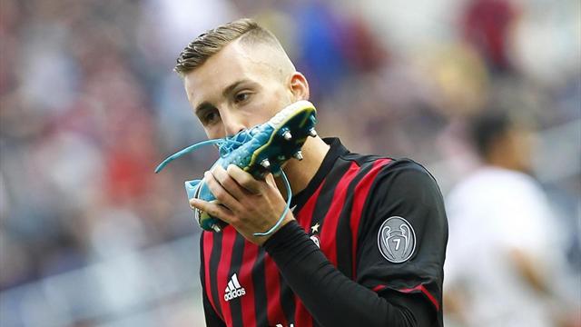 Milan-Palermo 4-0: l'esultanza di Deulofeu