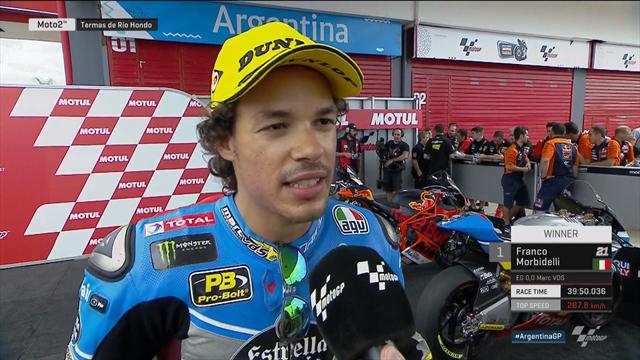 Morbidelli : "Je suis très content, c'est ma deuxième victoire d'affilée" Morbidelli : "Je suis très content, c'est ma deuxième victoire d'affilée"