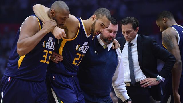 Victime d'une entorse du genou, Gobert n'a joué que 17 secondes