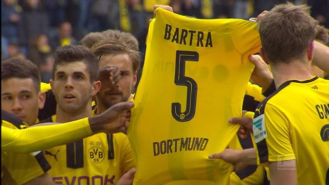 Emotional scenes as Dortmund beat Frankfurt, pay tribute to Bartra Emotional scenes as Dortmund beat Frankfurt, pay tribute to Bartra