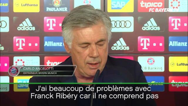 Ancelotti : ''Ribéry ne comprend pas ma façon d'arbitrer'' Ancelotti : ''Ribéry ne comprend pas ma façon d'arbitrer''