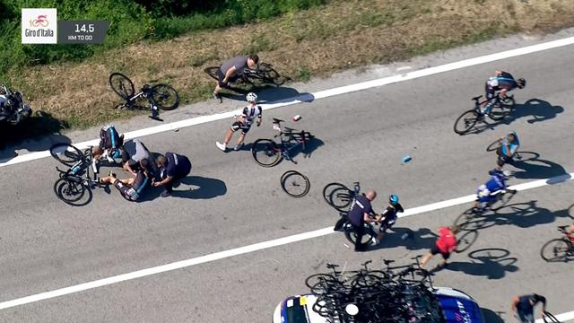 Huge crash with motorbike leaves Team Sky hopes in tatters Huge crash with motorbike leaves Team Sky hopes in tatters