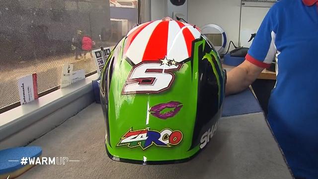Aéro, visière, fragilité calculée... : le casque de Zarco est un petit bijou de technologie Aéro, visière, fragilité calculée... : le casque de Zarco est un petit bijou de technologie