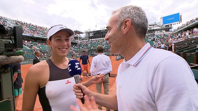 Garbiñe Muguruza se arranca a tararear "Despacito" Garbiñe Muguruza se arranca a tararear "Despacito"