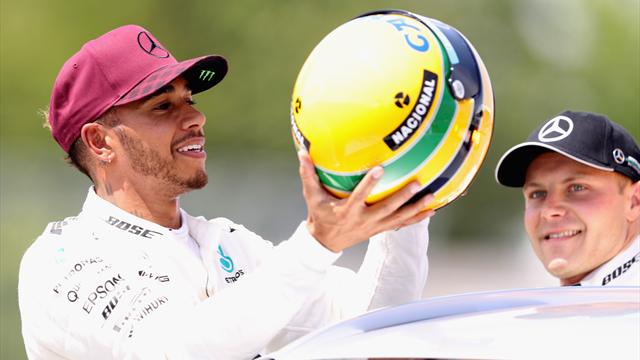 Hamilton eguaglia il record di Senna e viene premiato con un casco di Ayrton: "Senza parole"
