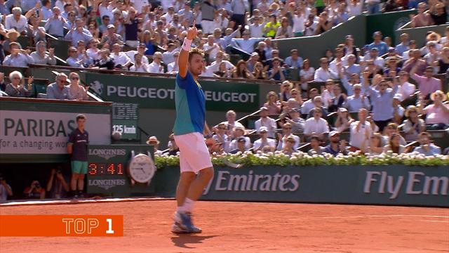 Men's top five shots: No Nadal as Wawrinka takes top spot Men's top five shots: No Nadal as Wawrinka takes top spot