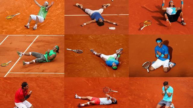 Quiz – A quelle année correspondent ces photos de joie de Nadal ?