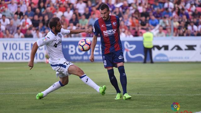 Playoff de ascenso (ida), Huesca-Getafe: Hasta el último minuto (2-2)