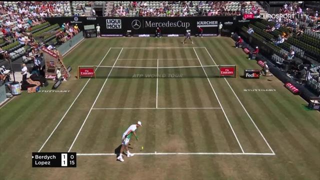 ATP Stuttgart: Puntazo de Feliciano al comienzo del partido ATP Stuttgart: Puntazo de Feliciano al comienzo del partido