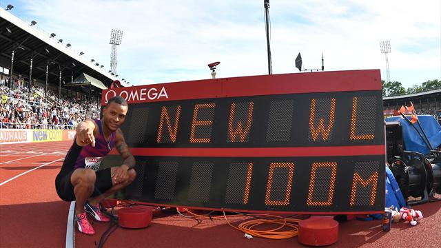 De Grasse blown to wind-aided 100m win in 9.69 seconds