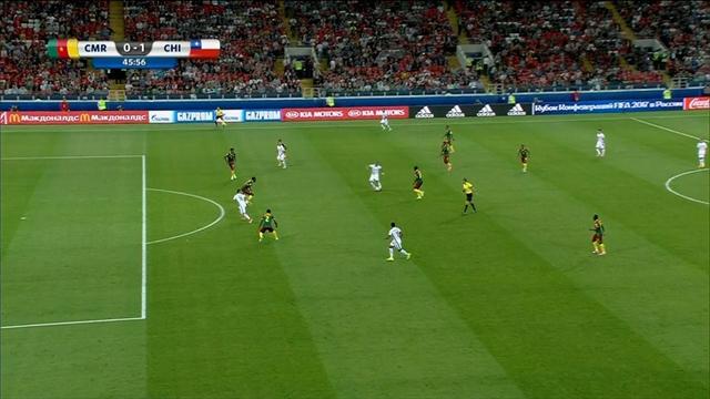 El VAR actúa de nuevo y anula un gol de Vargas en el Camerún-Chile por fuera de juego