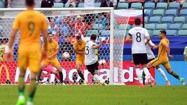 3-2. Alemania cautiva pero sufre para ganar a Australia