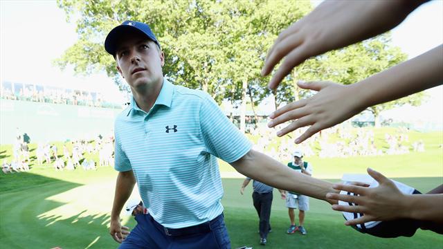 Spieth holes bunker shot to win Travelers in playoff