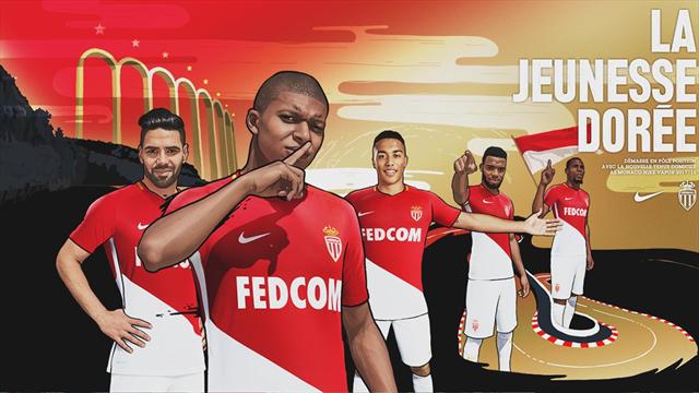 Doigt sur la bouche, Kylian Mbappé présente le nouveau maillot de l’AS Monaco