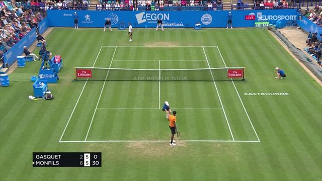 La glissade qui a failli coûter le match à Monfils contre Gasquet