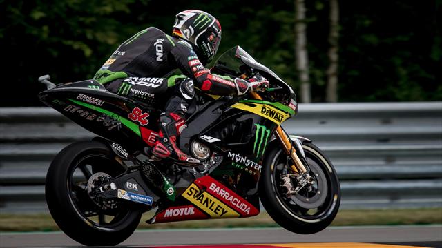 Folger piazza il miglior tempo nel warm up, Viñales cresce, Rossi 8° sull'asciutto