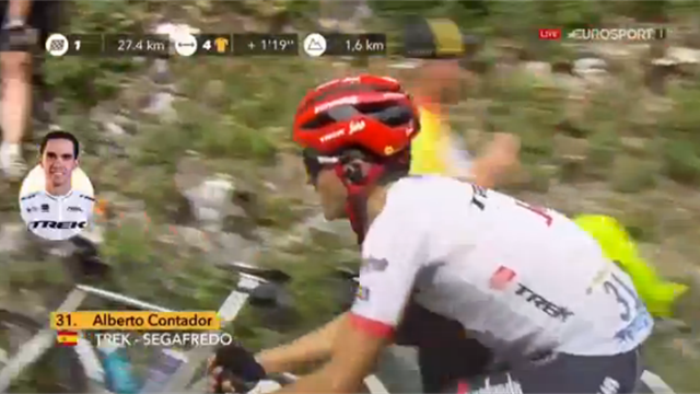 Tour de Francia 2017: Contador, fundido en el Mont du Chat Tour de Francia 2017: Contador, fundido en el Mont du Chat
