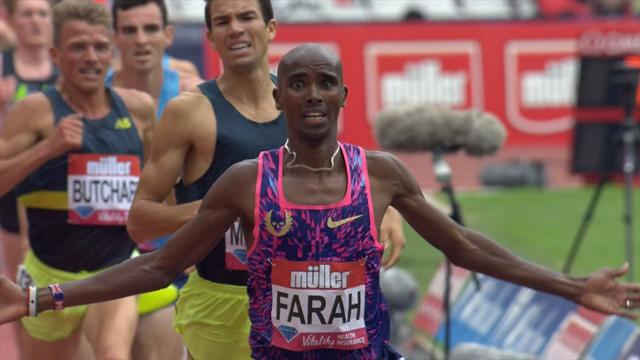 Farah clinches victory in the 3,000m at the Anniversary Games Farah clinches victory in the 3,000m at the Anniversary Games
