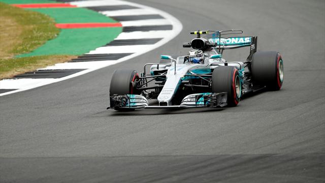 Bottas edges Hamilton in second practice at Silverstone