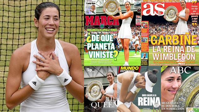 Muguruza, reina de Londres y protagonista absoluta de las portadas de la prensa