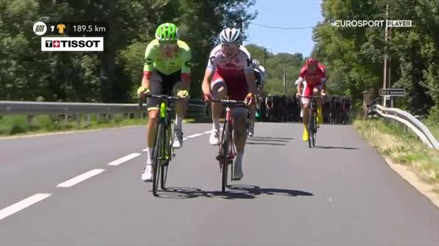 Tour-Start: Tony Martin im Angriff zum Auftakt der 15. Etappe Tour-Start: Tony Martin im Angriff zum Auftakt der 15. Etappe