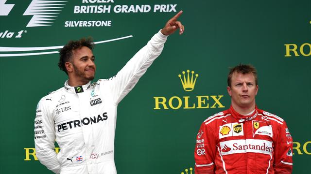 Hamilton stravince a Silverstone, le Ferrari crollano nel finale: Raikkonen 3°, Vettel 7°