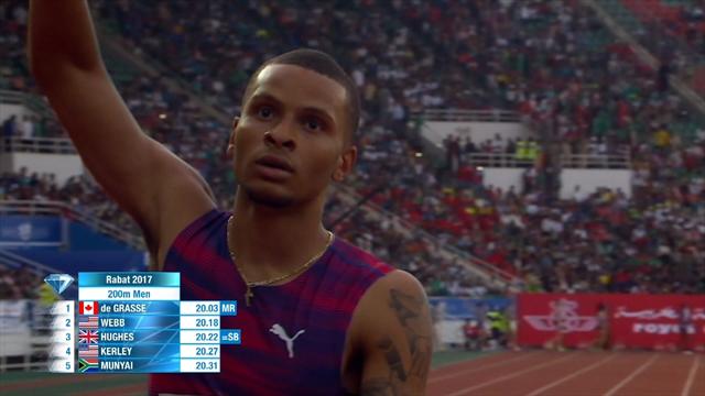 De Grasse clinches win in Rabat Diamond League 200m De Grasse clinches win in Rabat Diamond League 200m