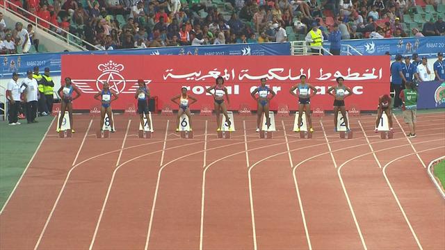 Thompson shows her class to clinch 100m in Rabat Thompson shows her class to clinch 100m in Rabat