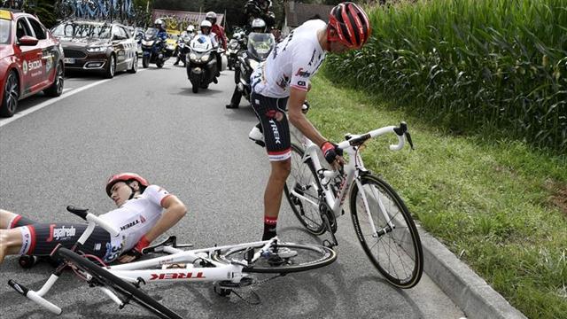 Contador: "Sin las caídas estaría luchando por el maillot amarillo"