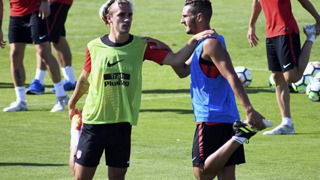 Balón, puntería y susto para Vrsaljko y Lucas en el entrenamiento de la tarde