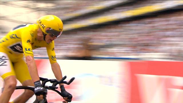 Tour de France: Romain Bardet ve Chris Froome'un finiş anı Tour de France: Romain Bardet ve Chris Froome'un finiş anı