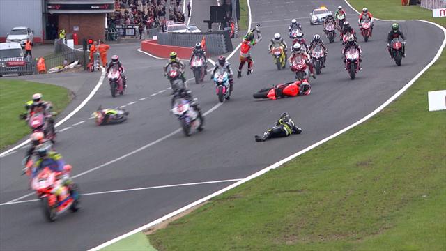 Rider flipped into the air in terrifying freak crash Rider flipped into the air in terrifying freak crash